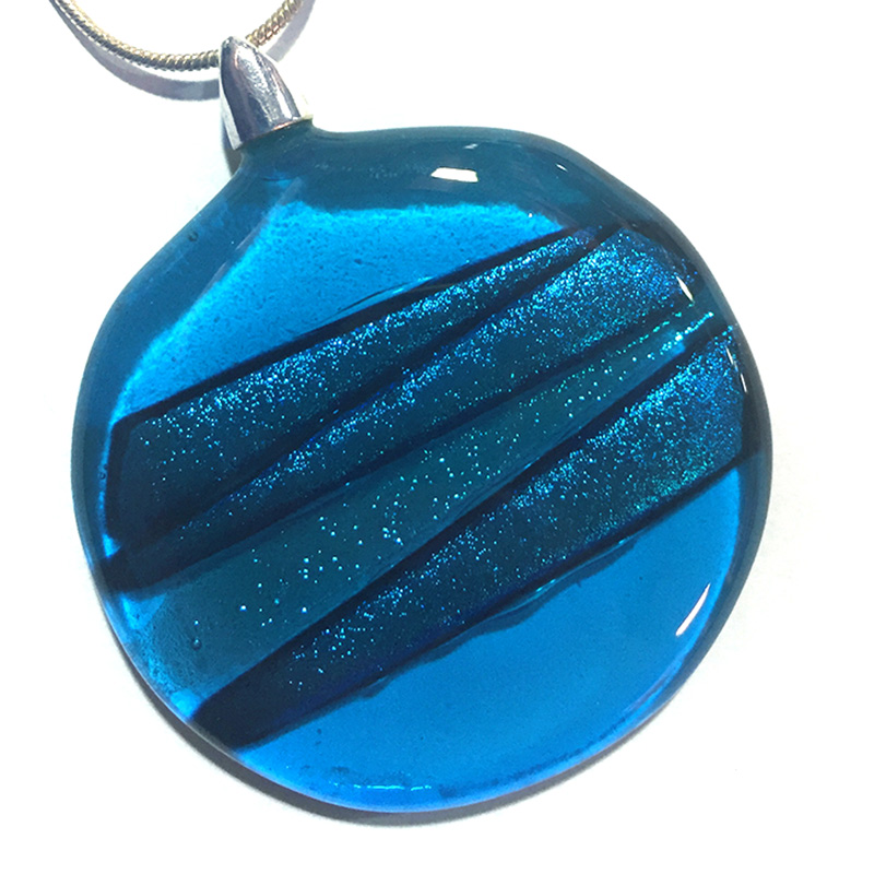 Round Dichroic Pendant Dichroic Glass